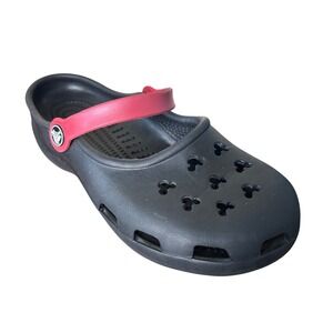 Crocs Shoes Size 7 Mary Jane‎ Flats Black Red Disney Mickey Mouse Clogs